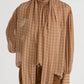 Bluse The Lantern in Taupe Multi Plaid