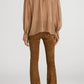 Bluse The Lantern in Taupe Multi Plaid
