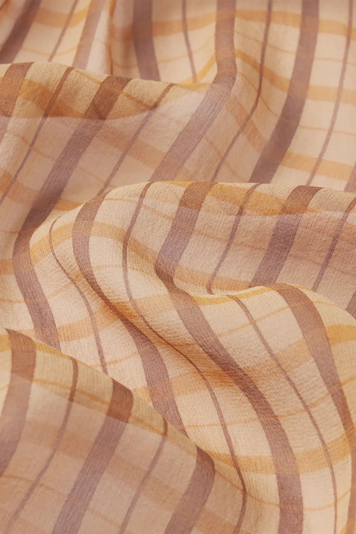 Bluse The Lantern in Taupe Multi Plaid