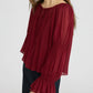 Bluse The Ripple in Deep Garnet