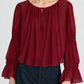 Bluse The Ripple in Deep Garnet