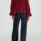 Bluse The Ripple in Deep Garnet