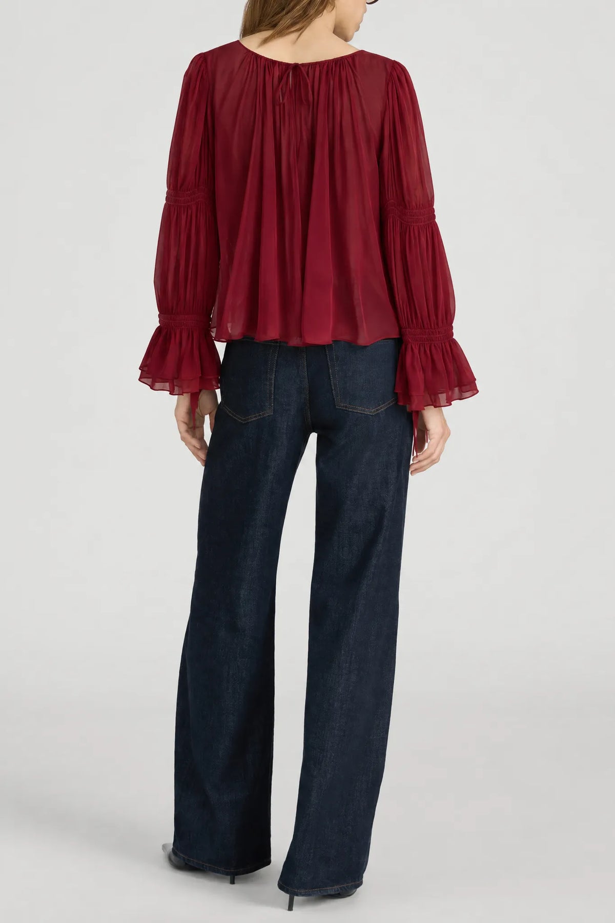 Bluse The Ripple in Deep Garnet