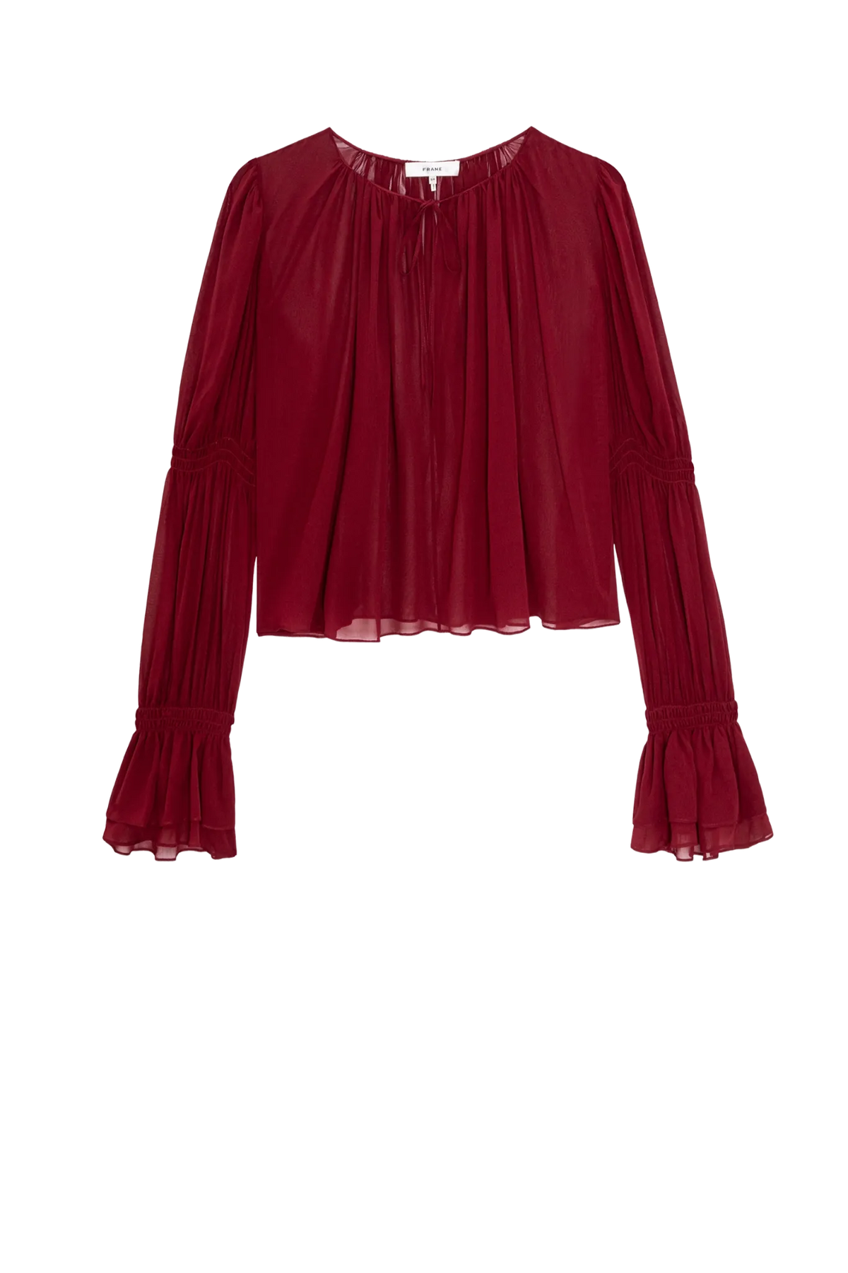 Bluse The Ripple in Deep Garnet