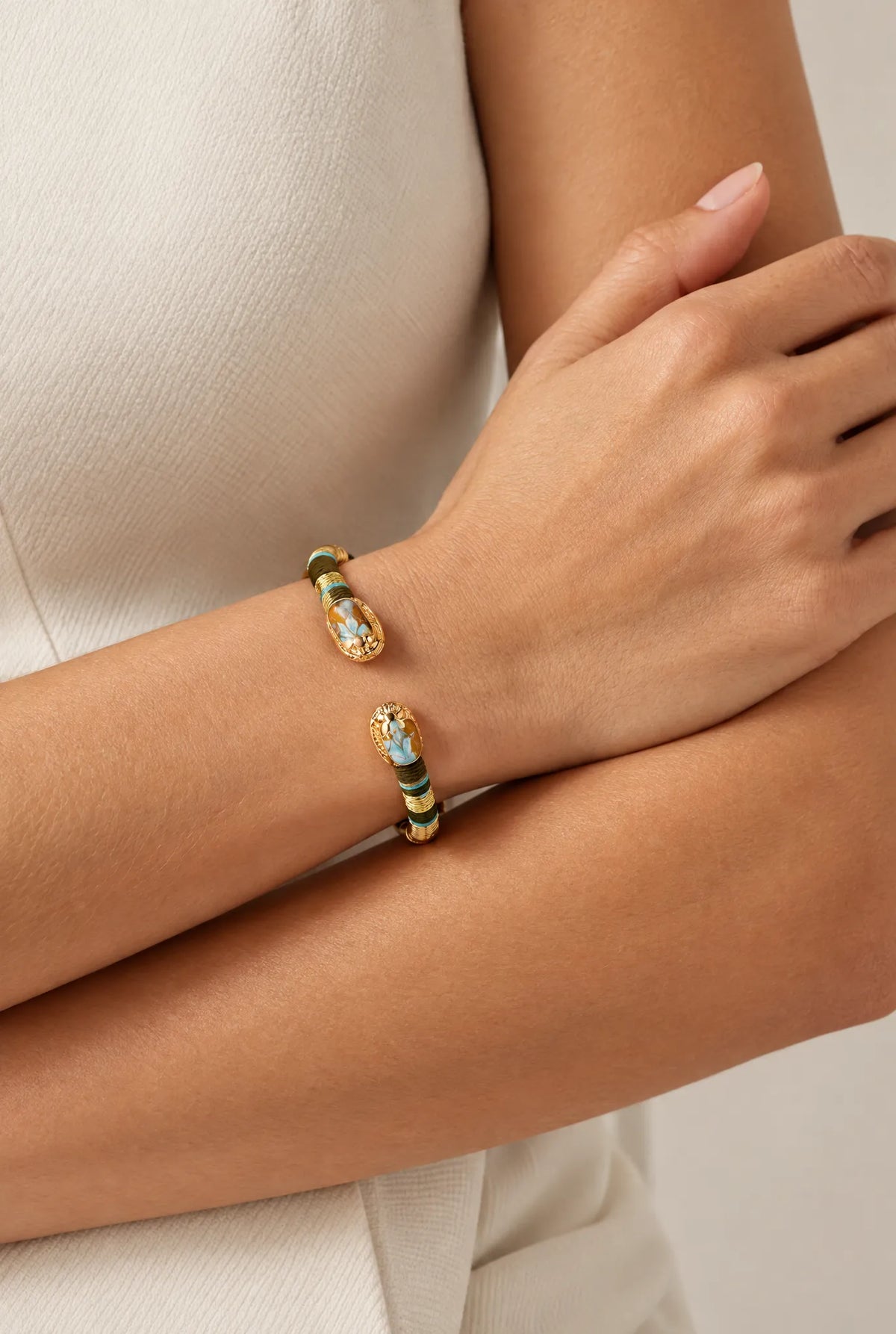 Armreif Duality Scara in Beige