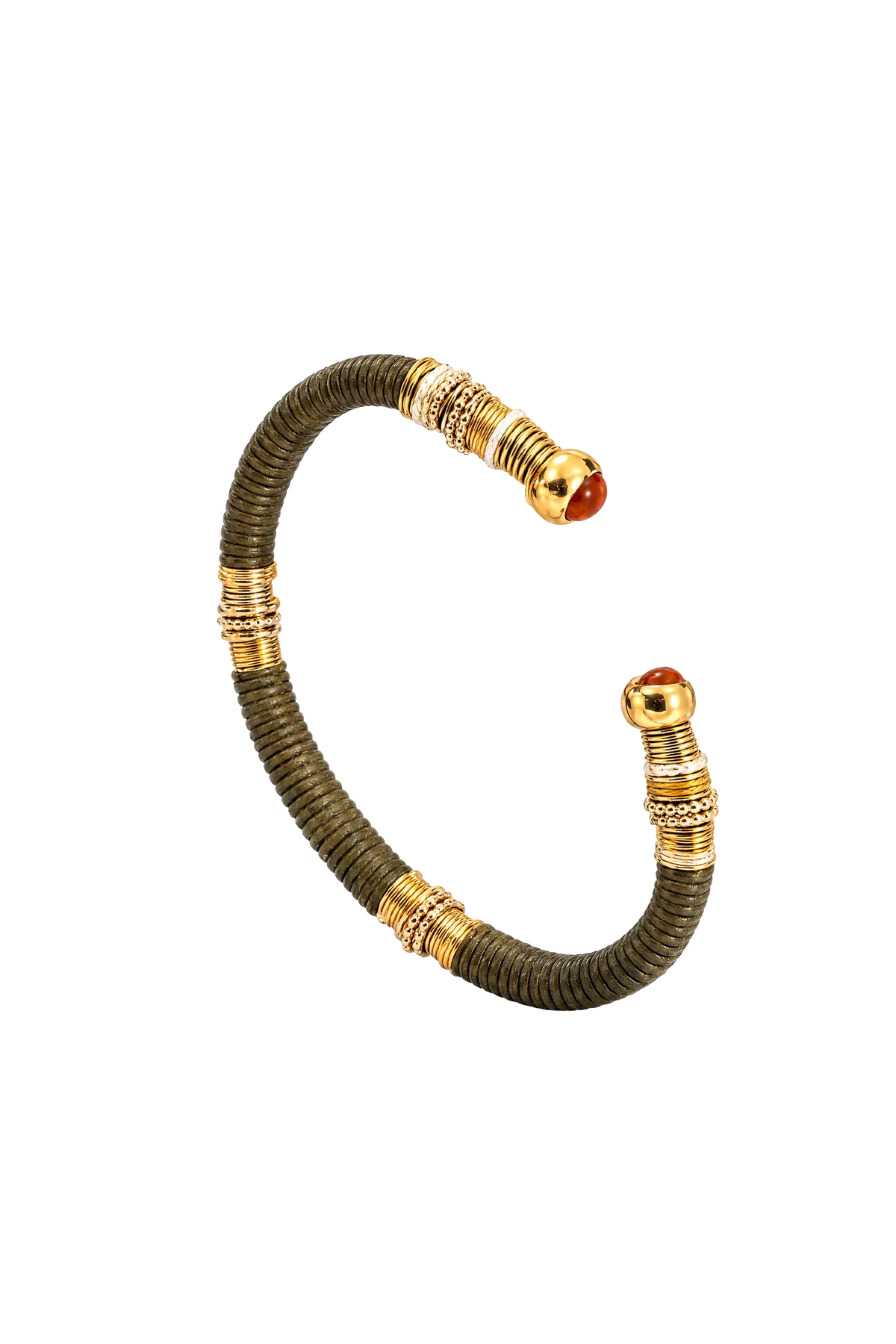 Armband Sari Leder in Olive