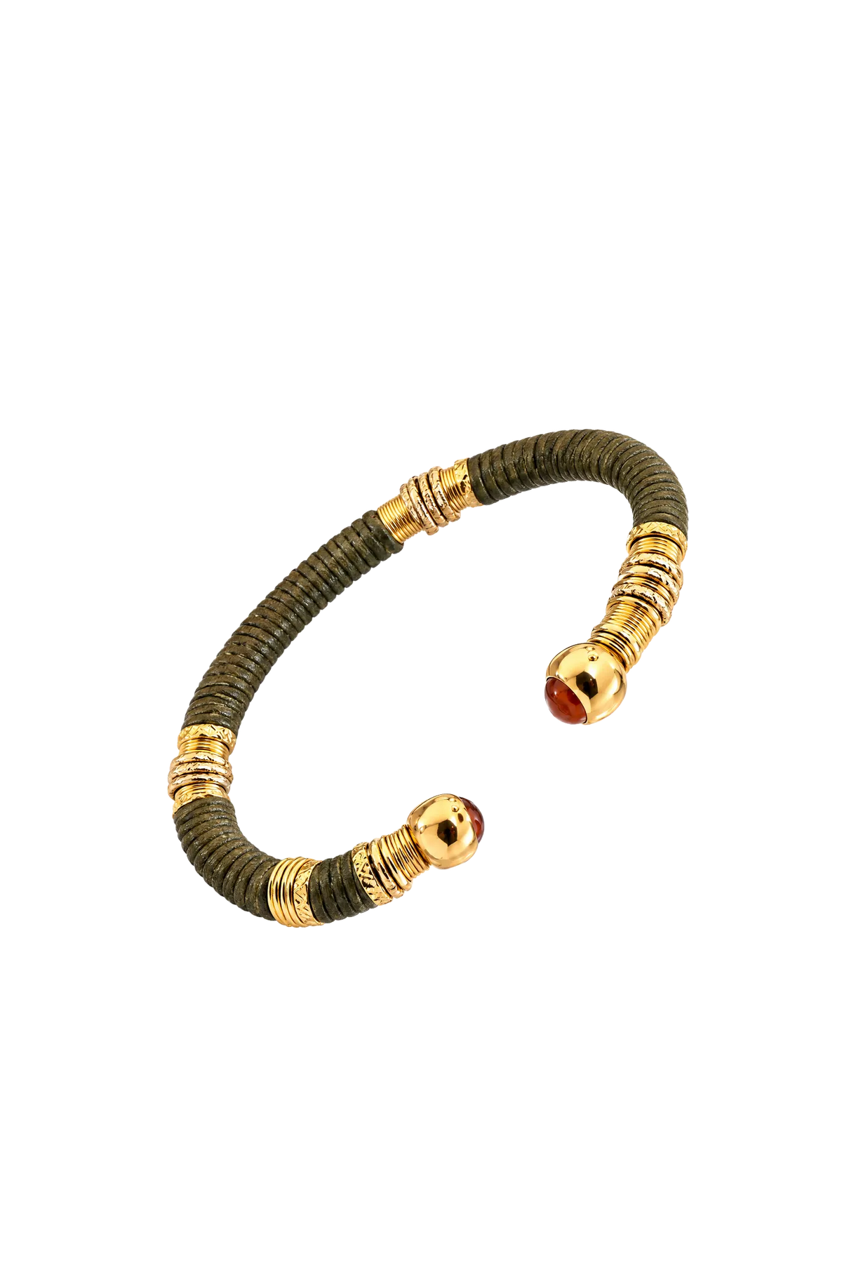 Armband Sari Leder in Olive