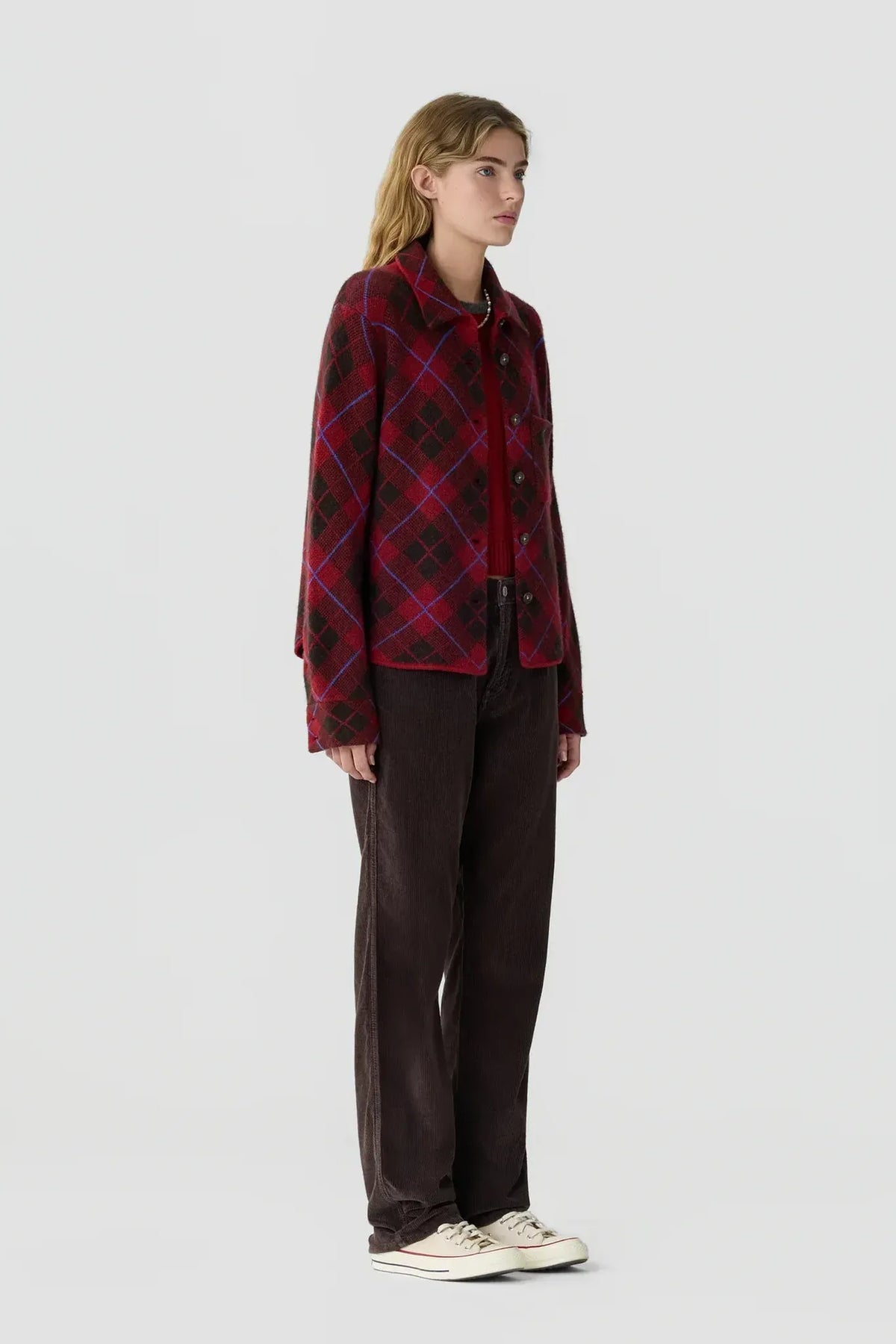 Shirt Dylan Plaid in Carmine Combo
