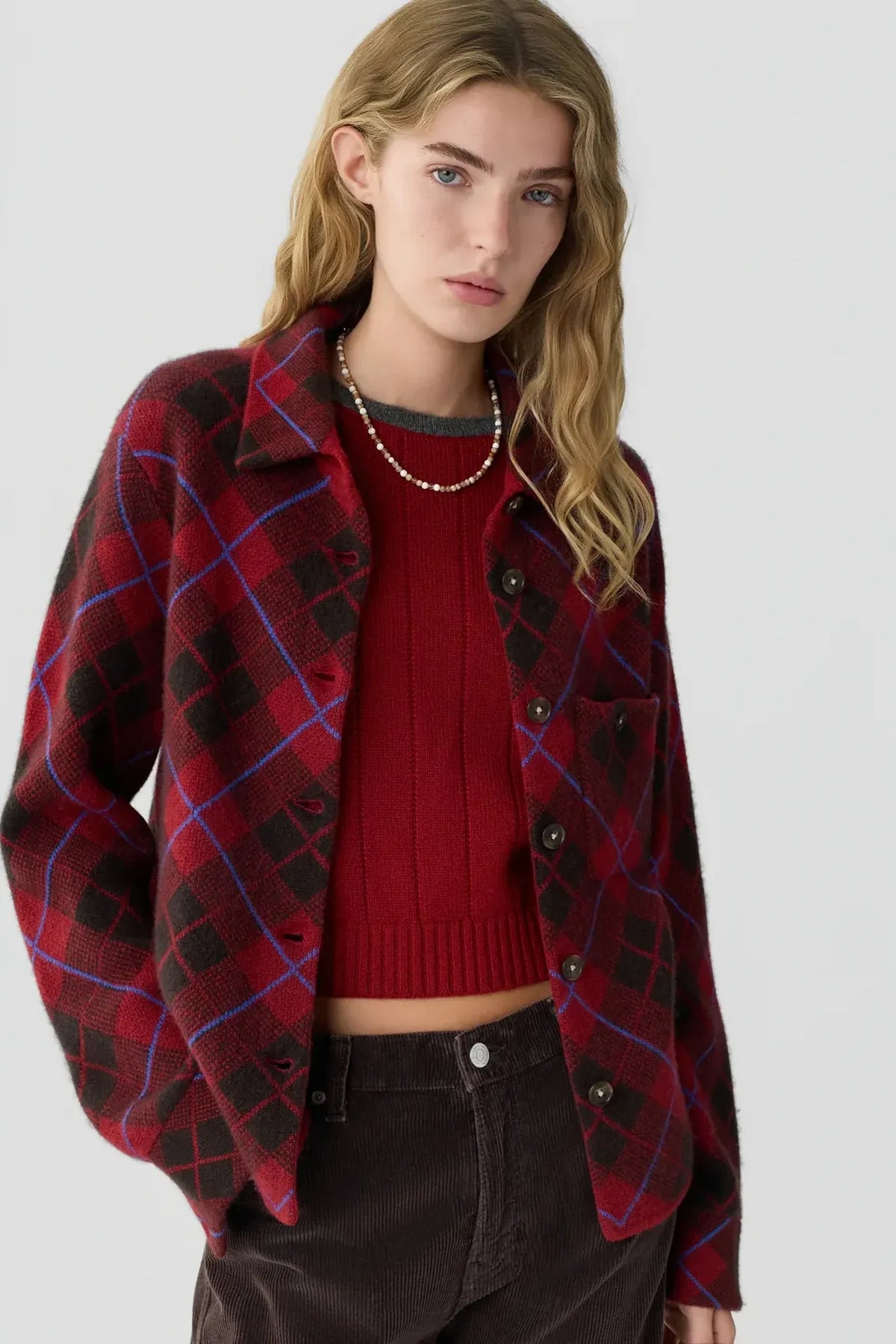 Shirt Dylan Plaid in Carmine Combo
