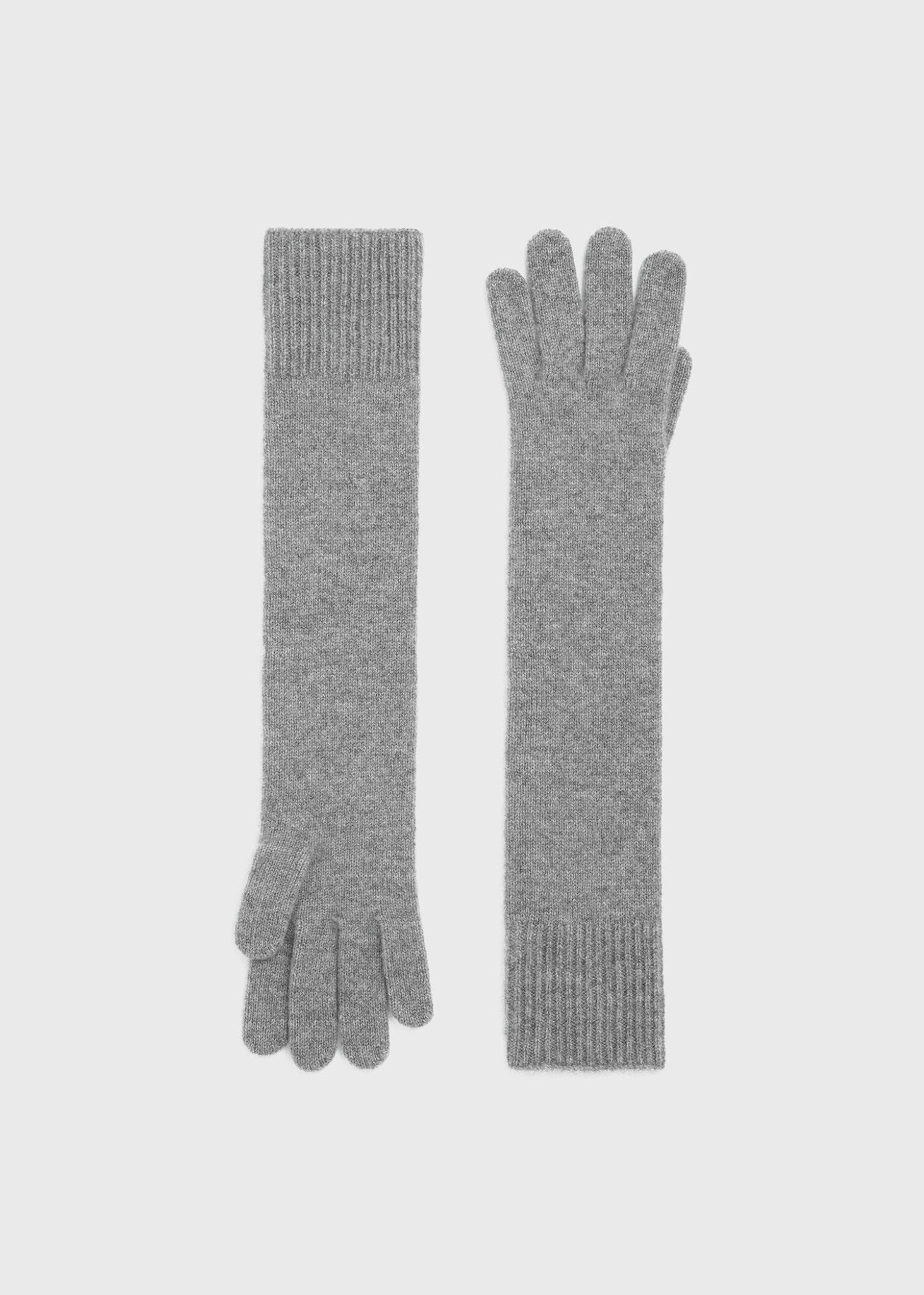 Handschuhe Long Knit in Grey Melange – Ragazzi