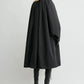Gathered Parachute coat in black
