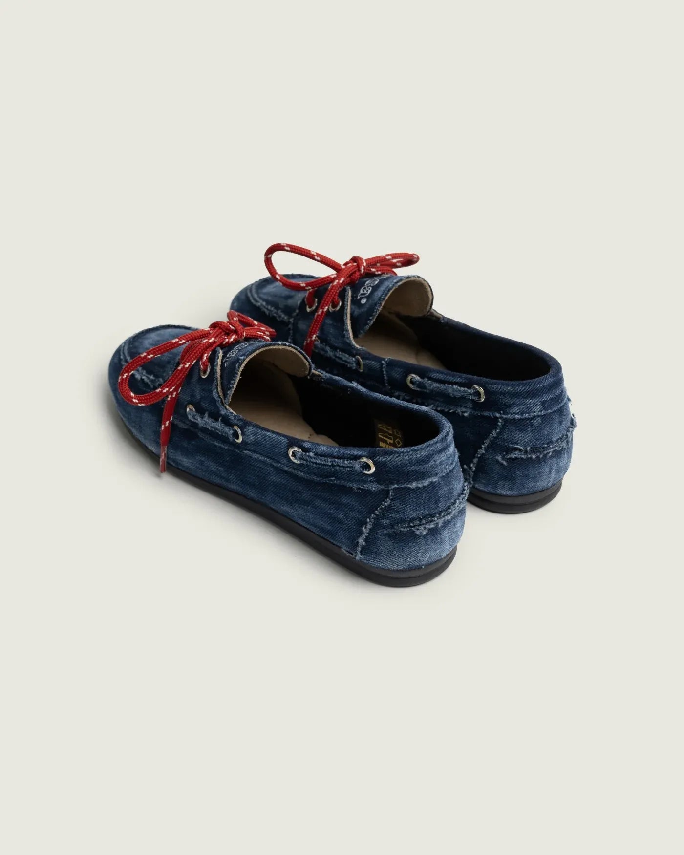 Boat Loafer Brushed Denim in Dark Blue