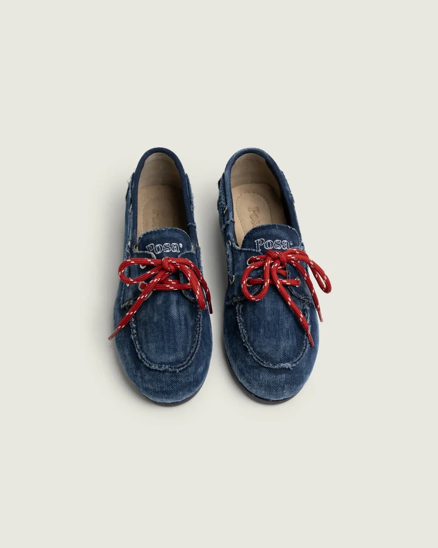 Boat Loafer Brushed Denim in Dark Blue