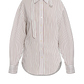 Aurora shirt in ecru/red