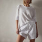Longsleeve Crepe Jsy Oversized Crew in White