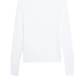 Longsleeve Crepe Jsy Oversized Crew in White
