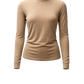 Longsleeve Melange Jersey Turtleneck in Coffee
