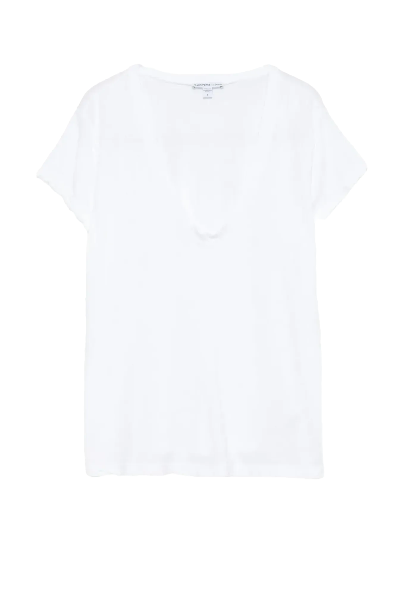 Deep V T-Shirt in White