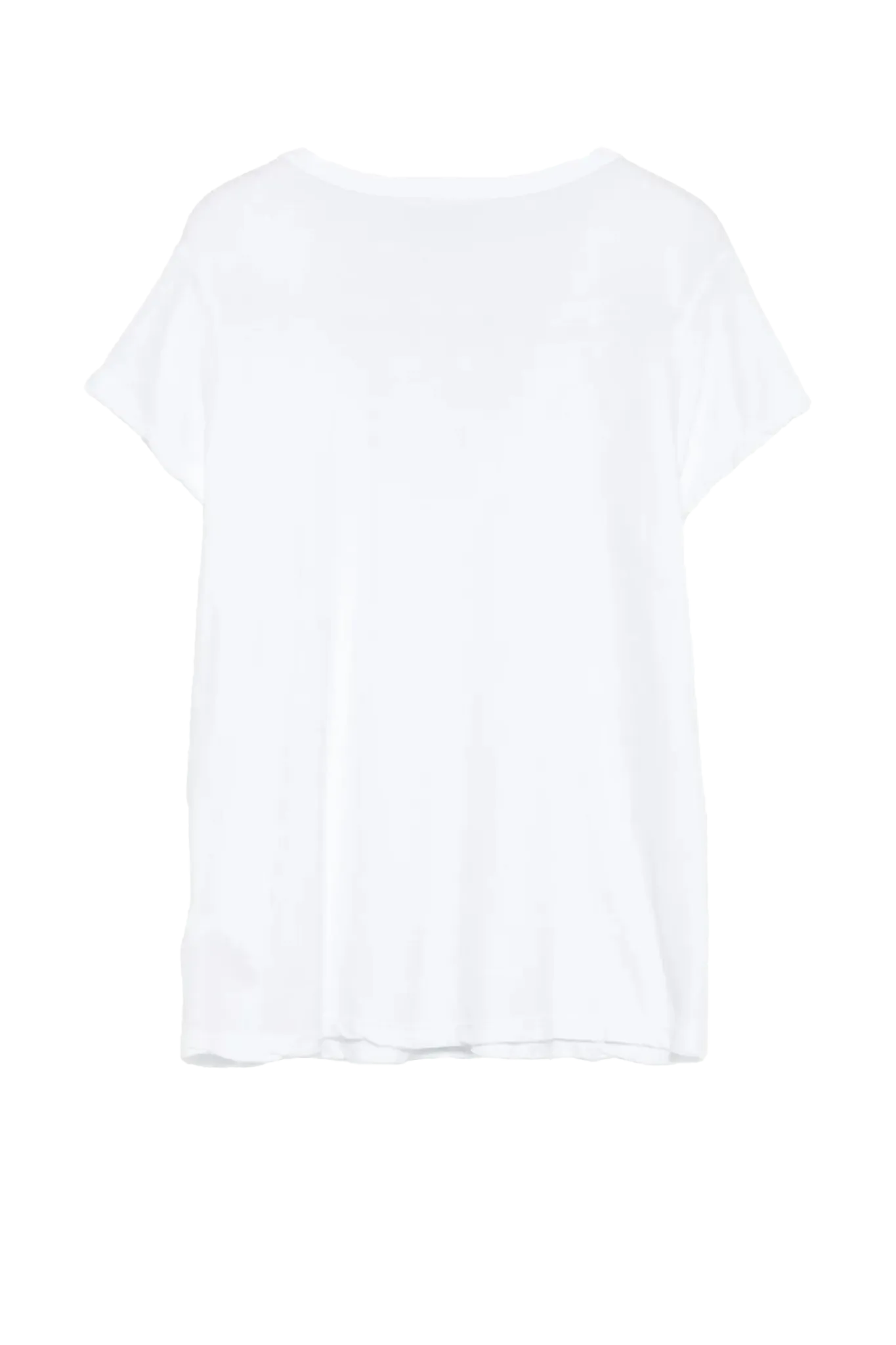 Deep V T-Shirt in White