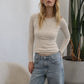 Cashmere Longsleeve Finest in Ivory Glow