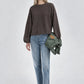 Sweatshirt Marlon in Dark Brown