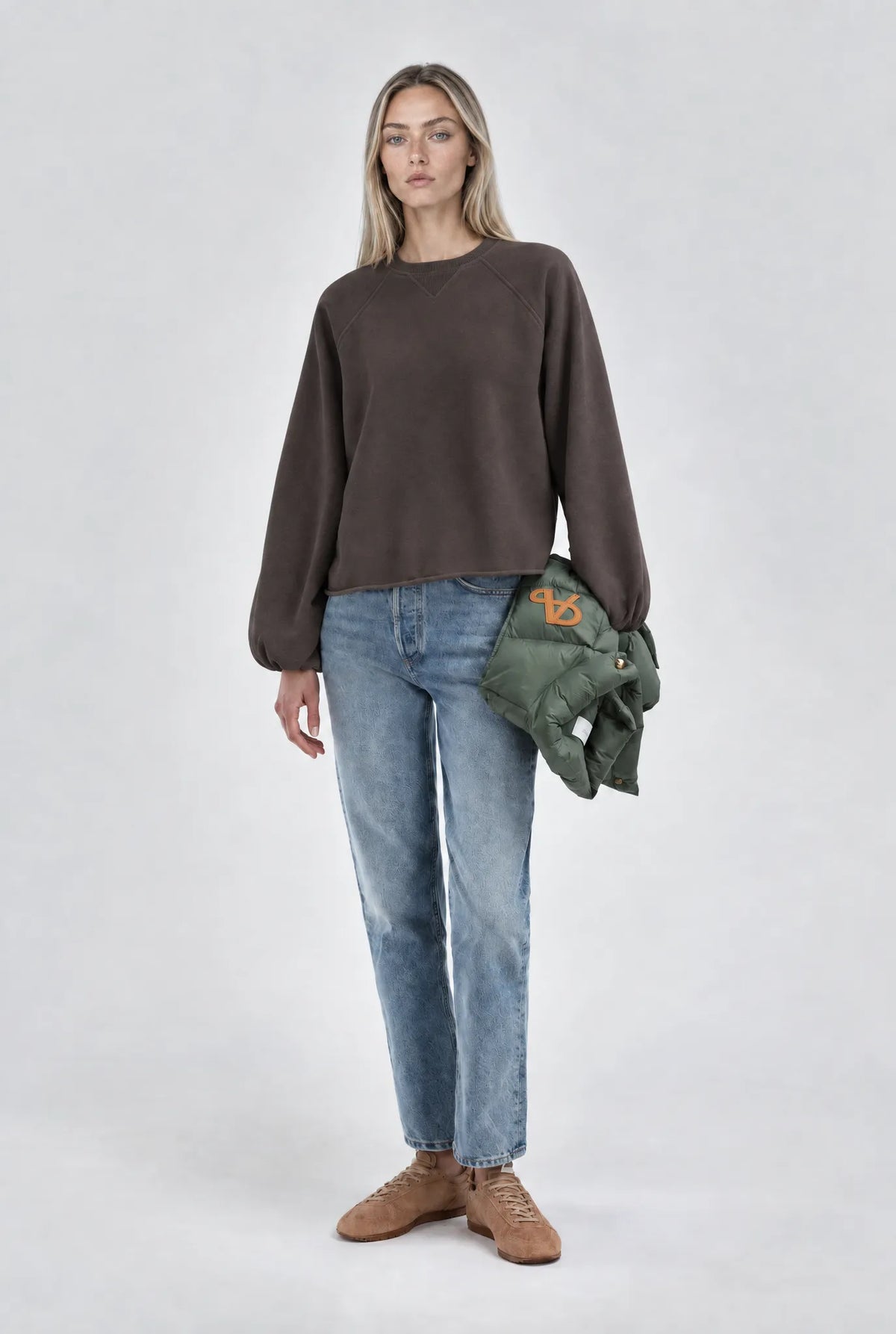 Sweatshirt Marlon in Dark Brown