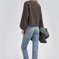 Sweatshirt Marlon in Dark Brown