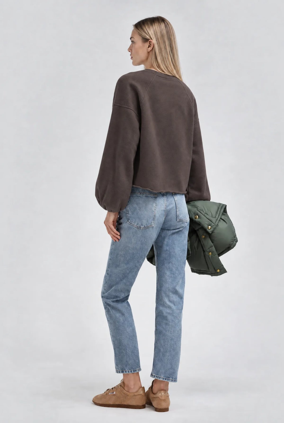 Sweatshirt Marlon in Dark Brown