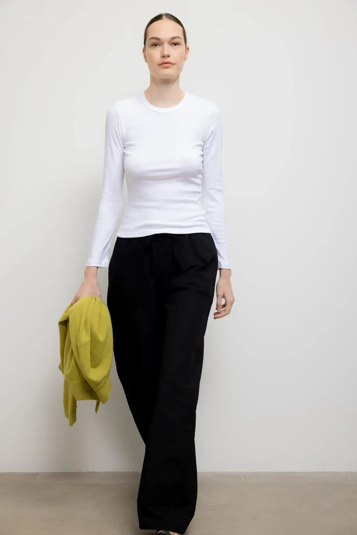 Longsleeve Nando Slim Fit in White