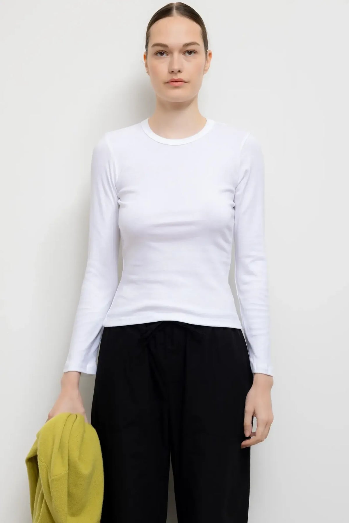Longsleeve Nando Slim Fit in White