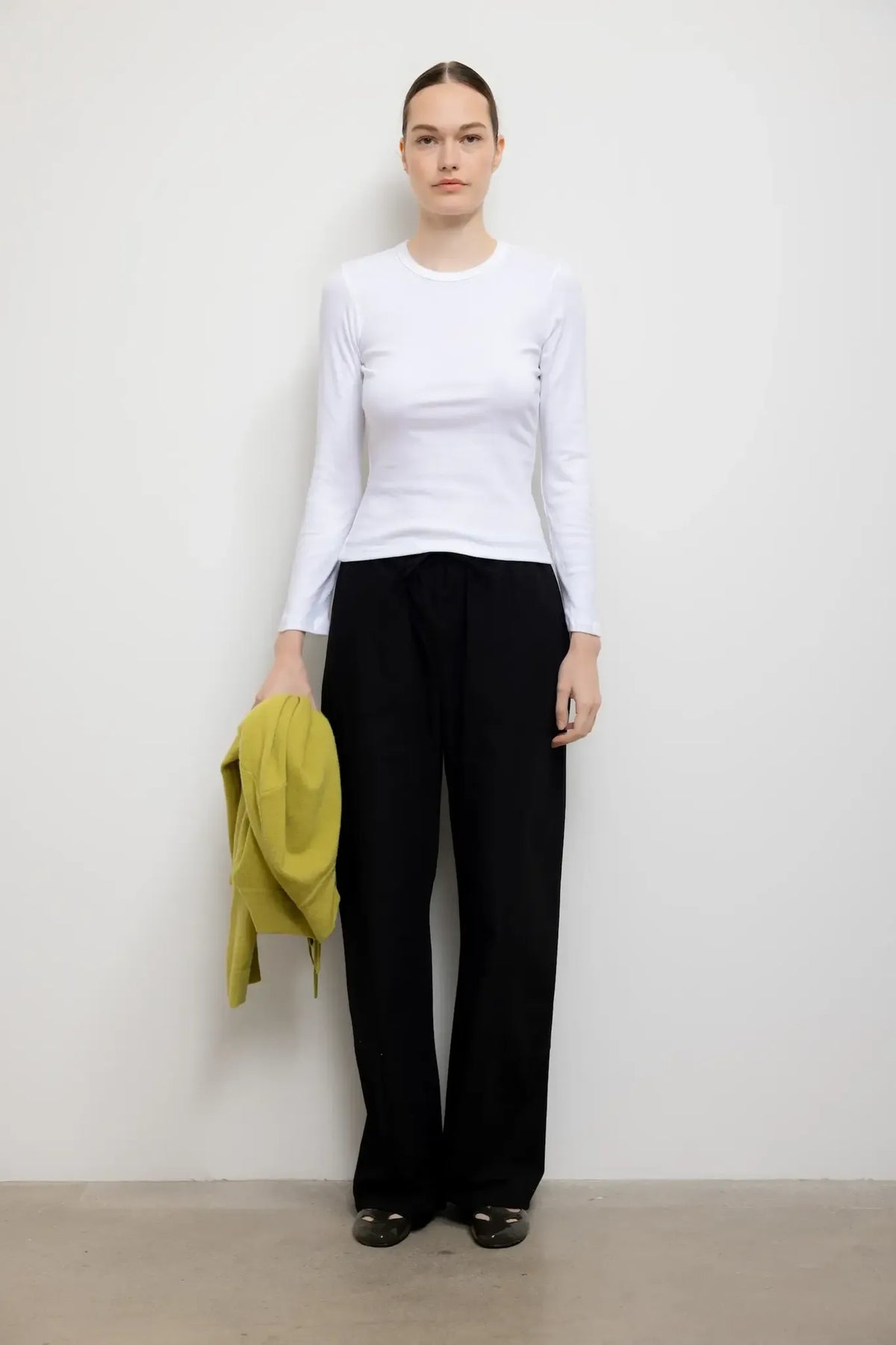 Longsleeve Nando Slim Fit in White
