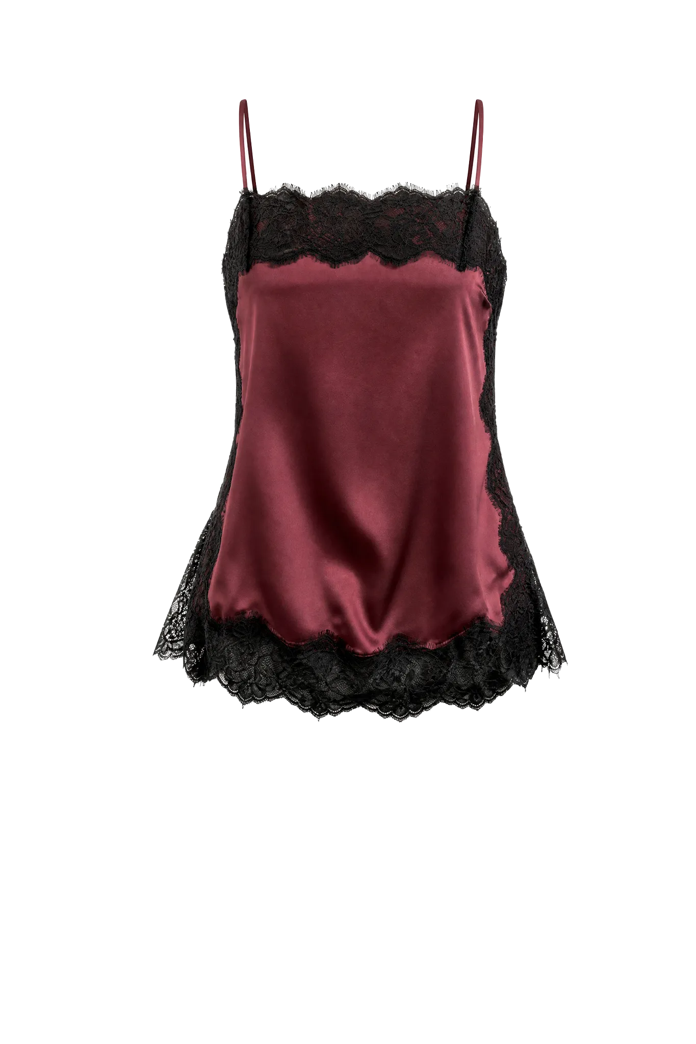 Lace Top in Deep Burgundy