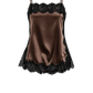 Lace Top Silk in Chocolate-Black