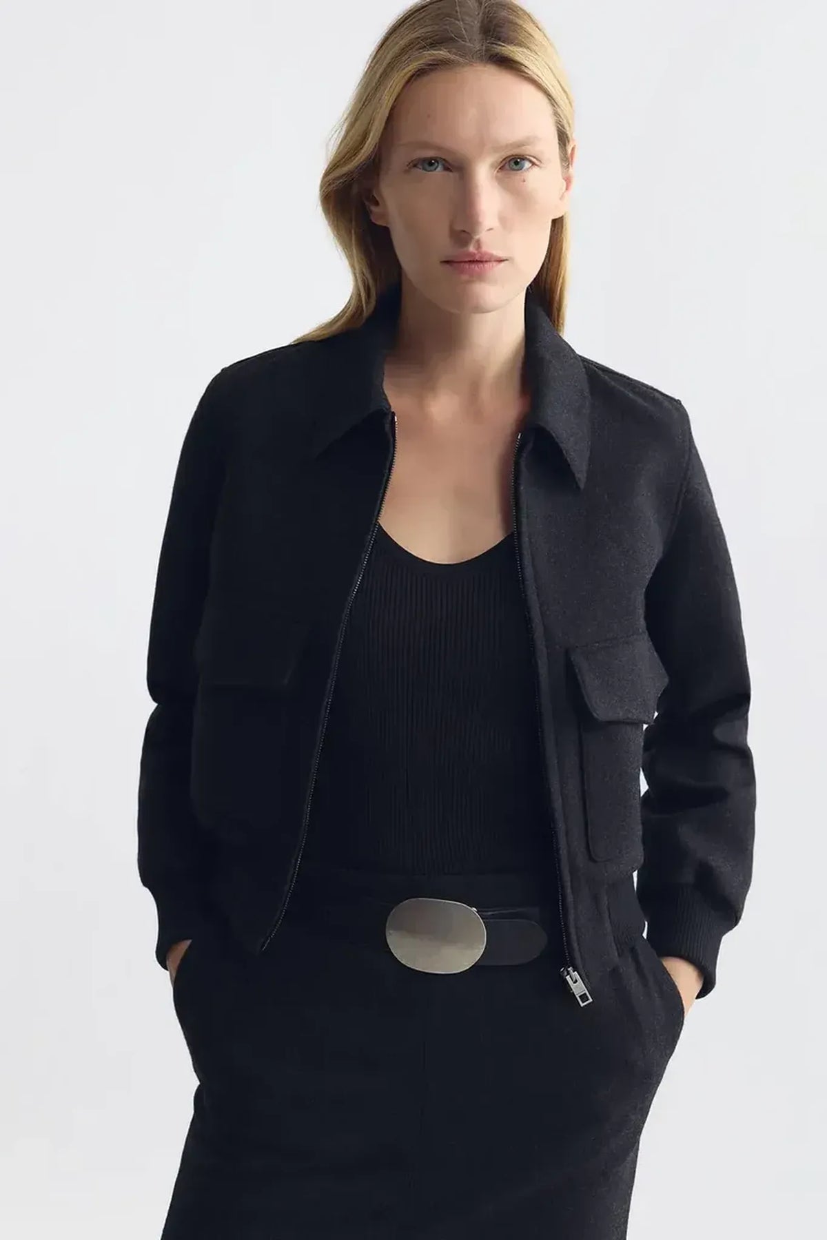Jacke Redley Bomber in Dark Charcoal