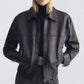 Lederjacke Aime Bomber in Brown
