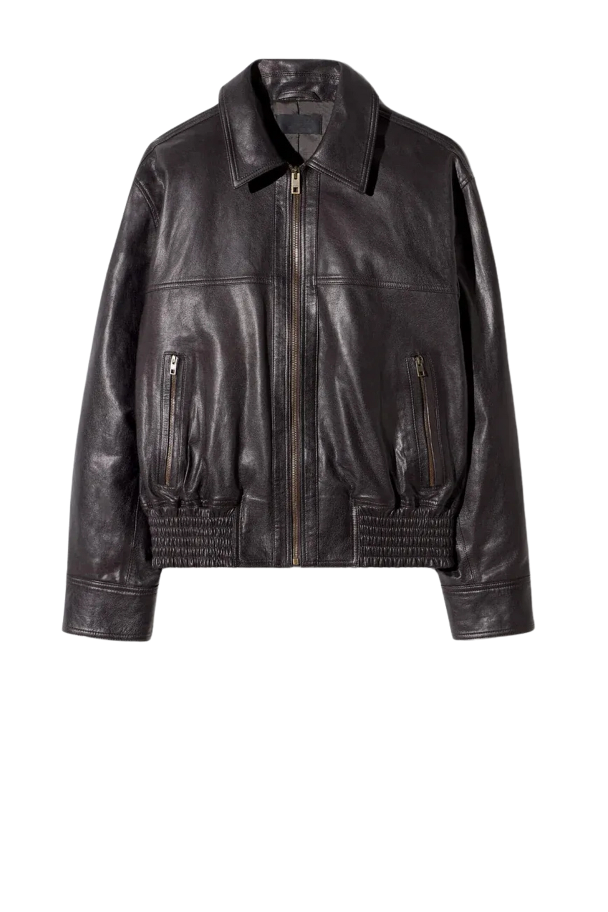 Lederjacke Aime Bomber in Brown