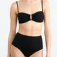 High waisted bikini bottom in black