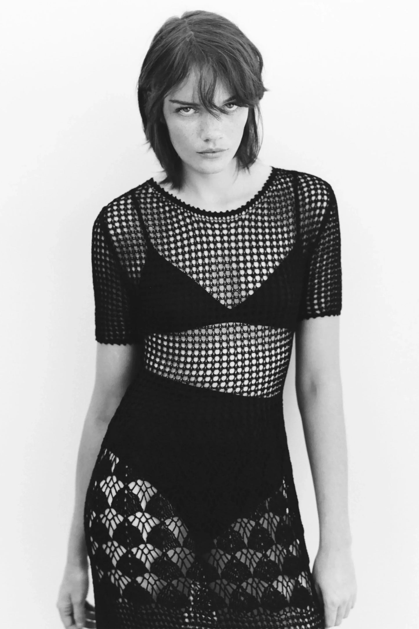 High waisted bikini bottom in black