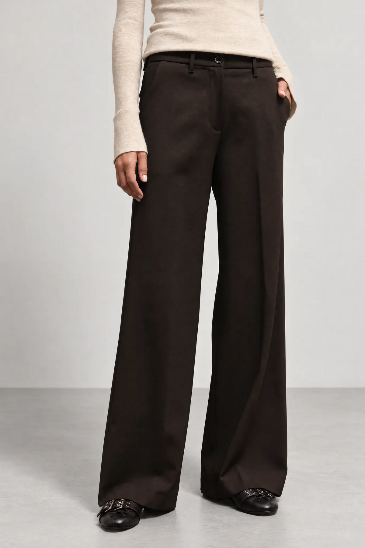 Hose Nadia Chino Palazzo in Moro
