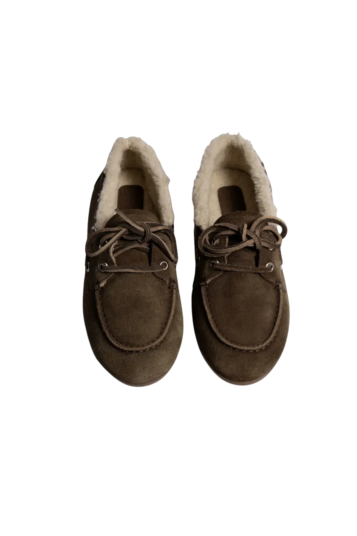 Boat Loafer Brushed Fur Suede in Dark Brown