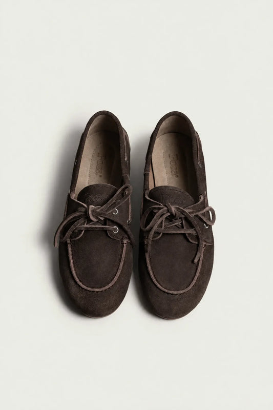 Boat Loafer Suede in Espresso