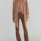 Bluse The Lantern in Taupe Multi Plaid