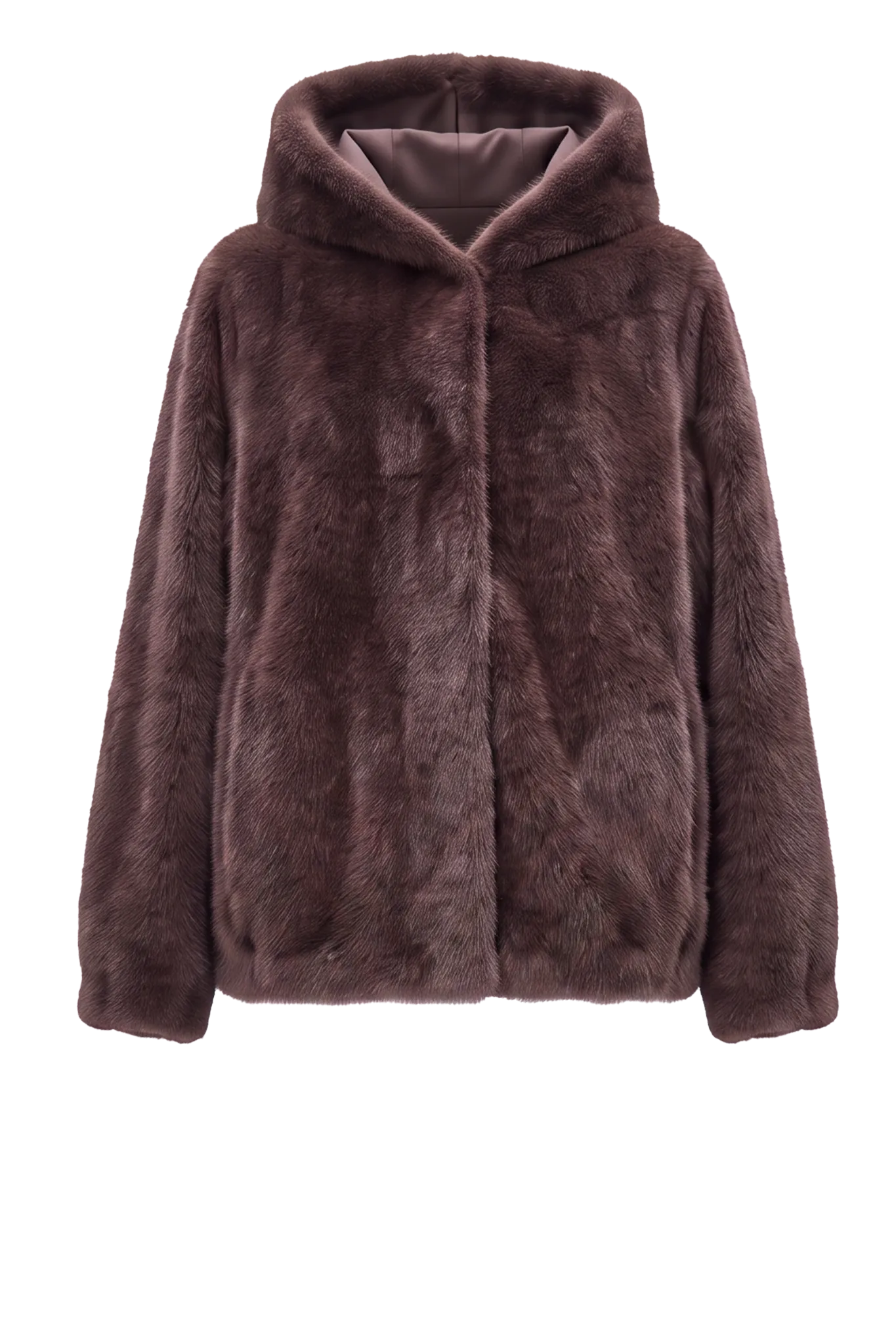 Jacke Hovy Faux Fur in Brown