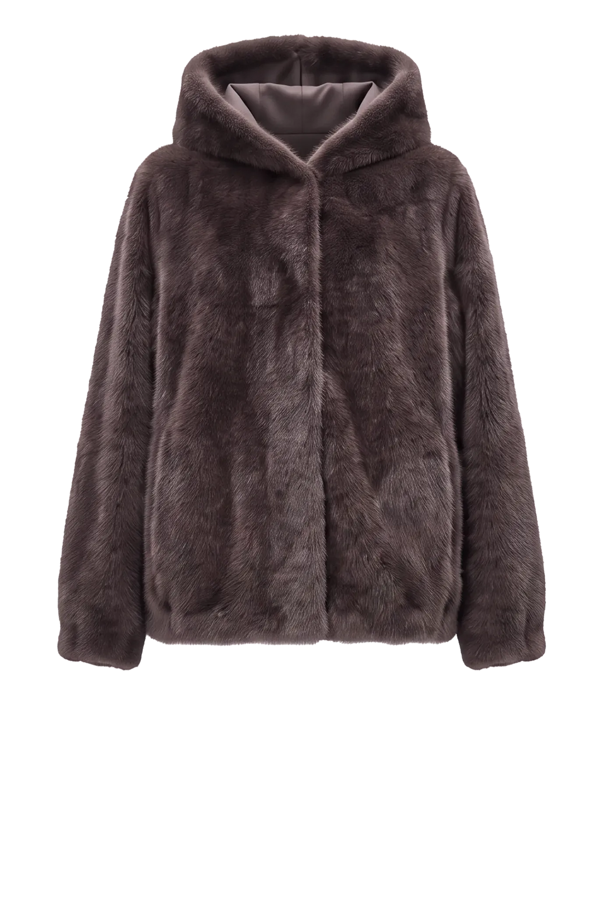 Jacke Hovy Faux Fur in Brown