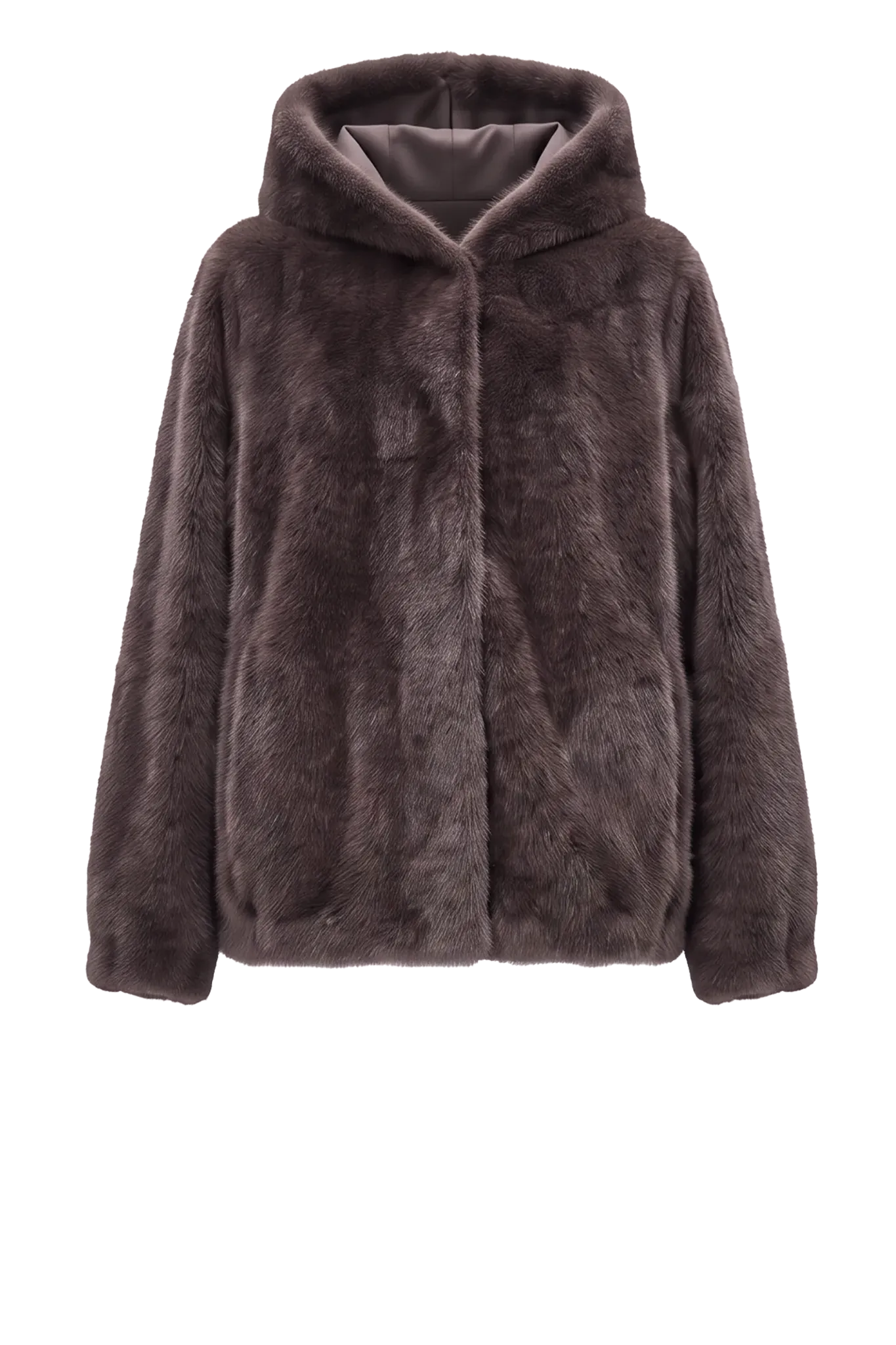 Jacke Hovy Faux Fur in Brown