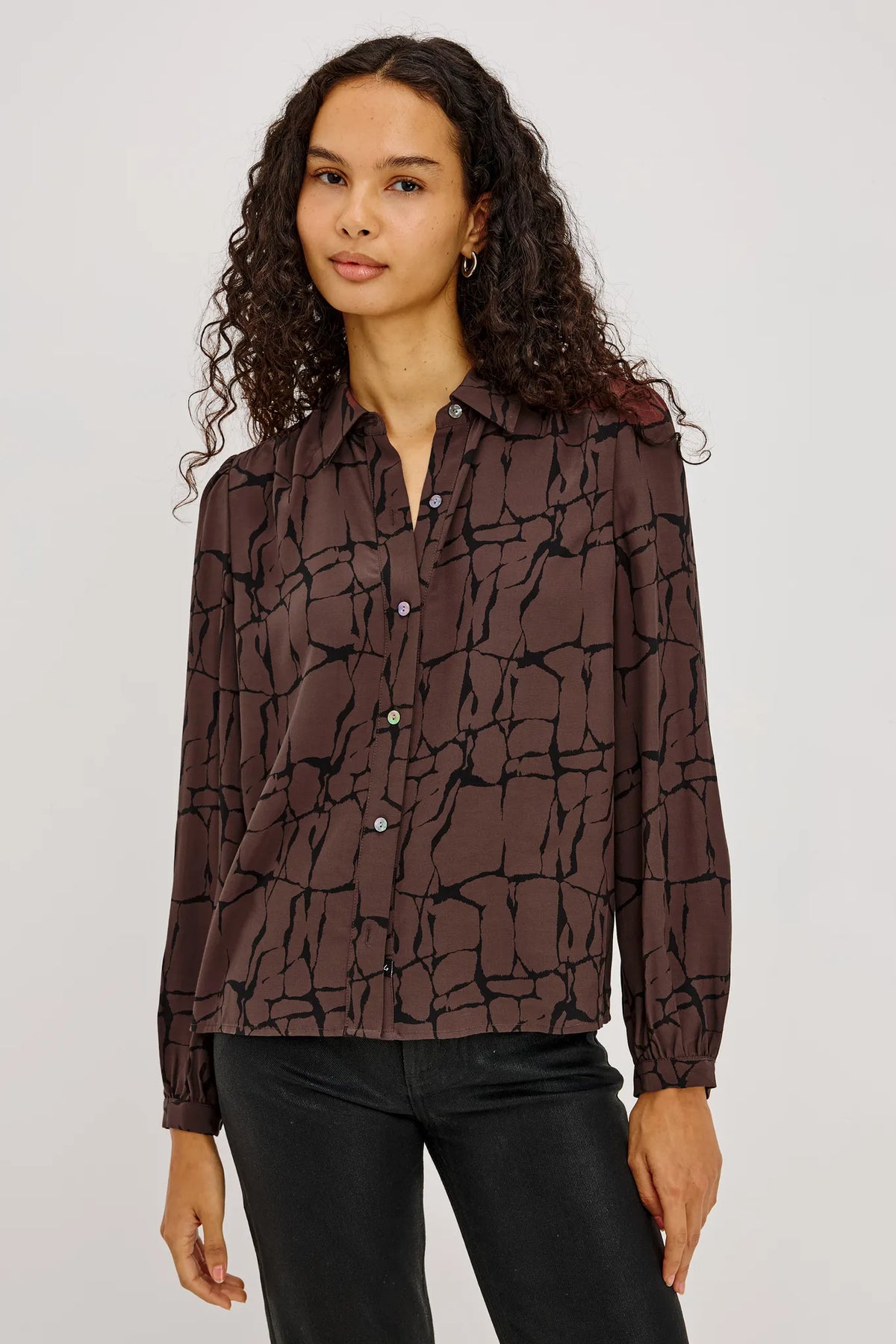 Shirt Bowery in Brown Obsidian