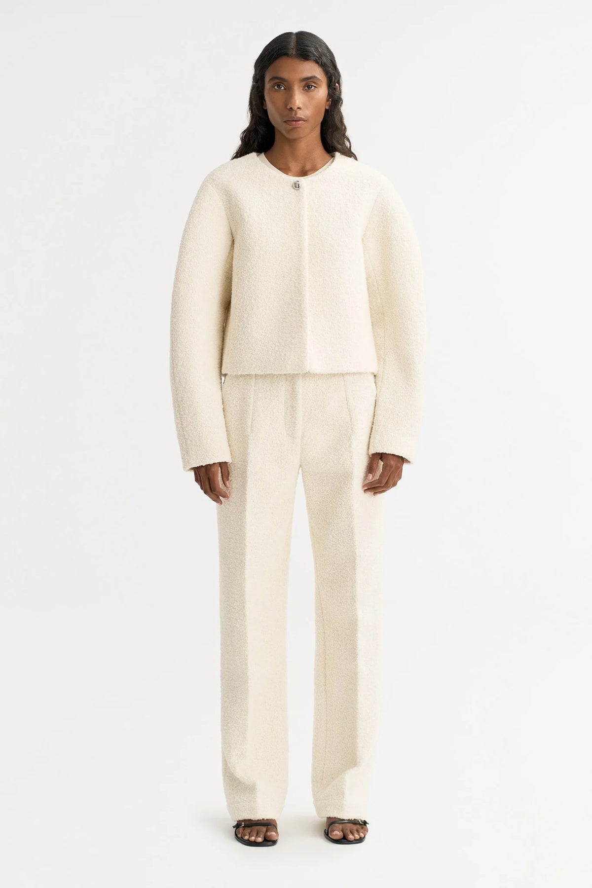 Blazer Boucle in Feather White