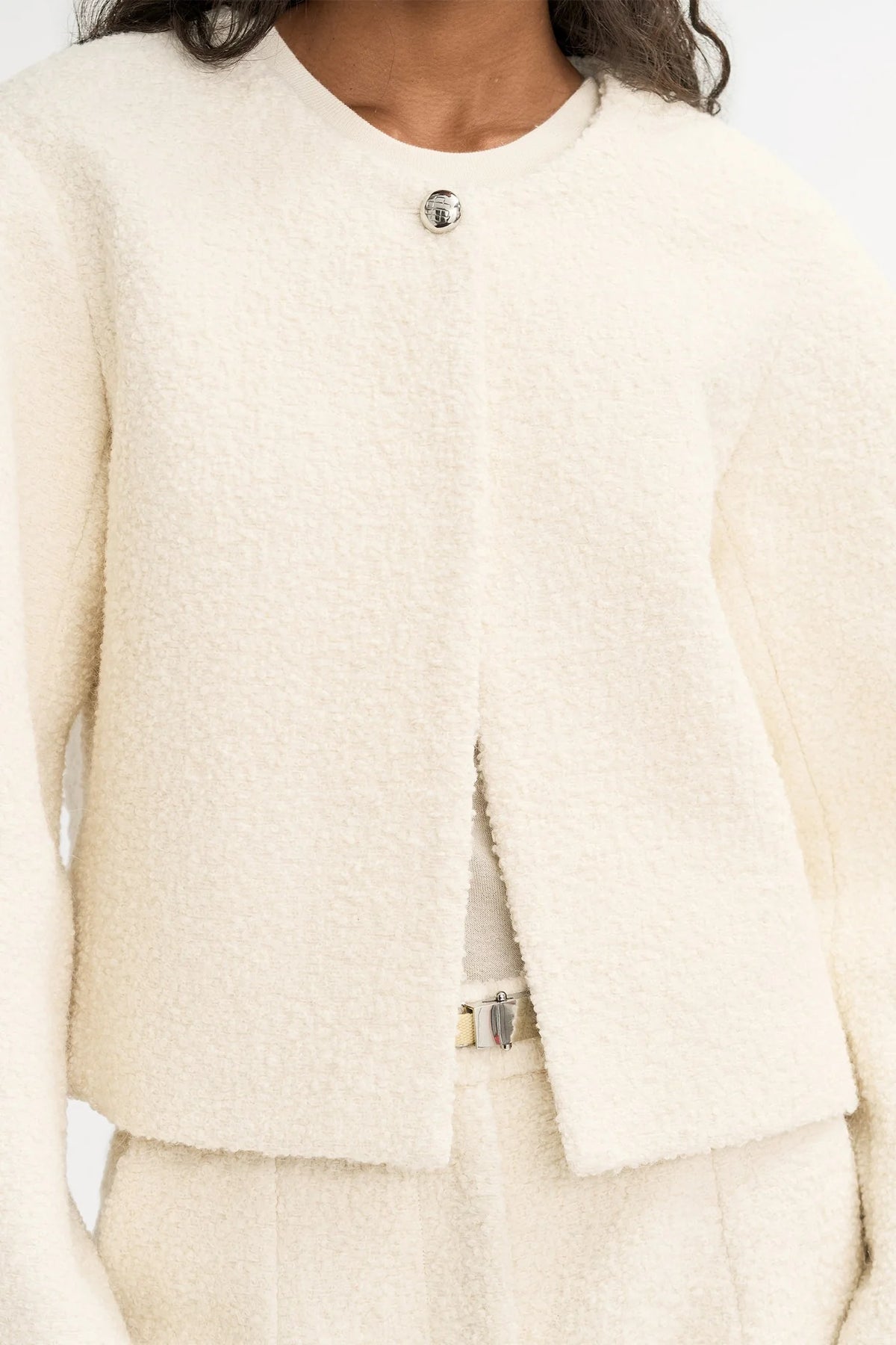 Blazer Boucle in Feather White