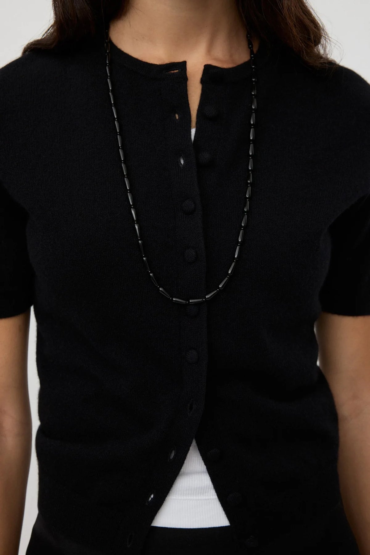 Cardigan Short Sleeved in Black