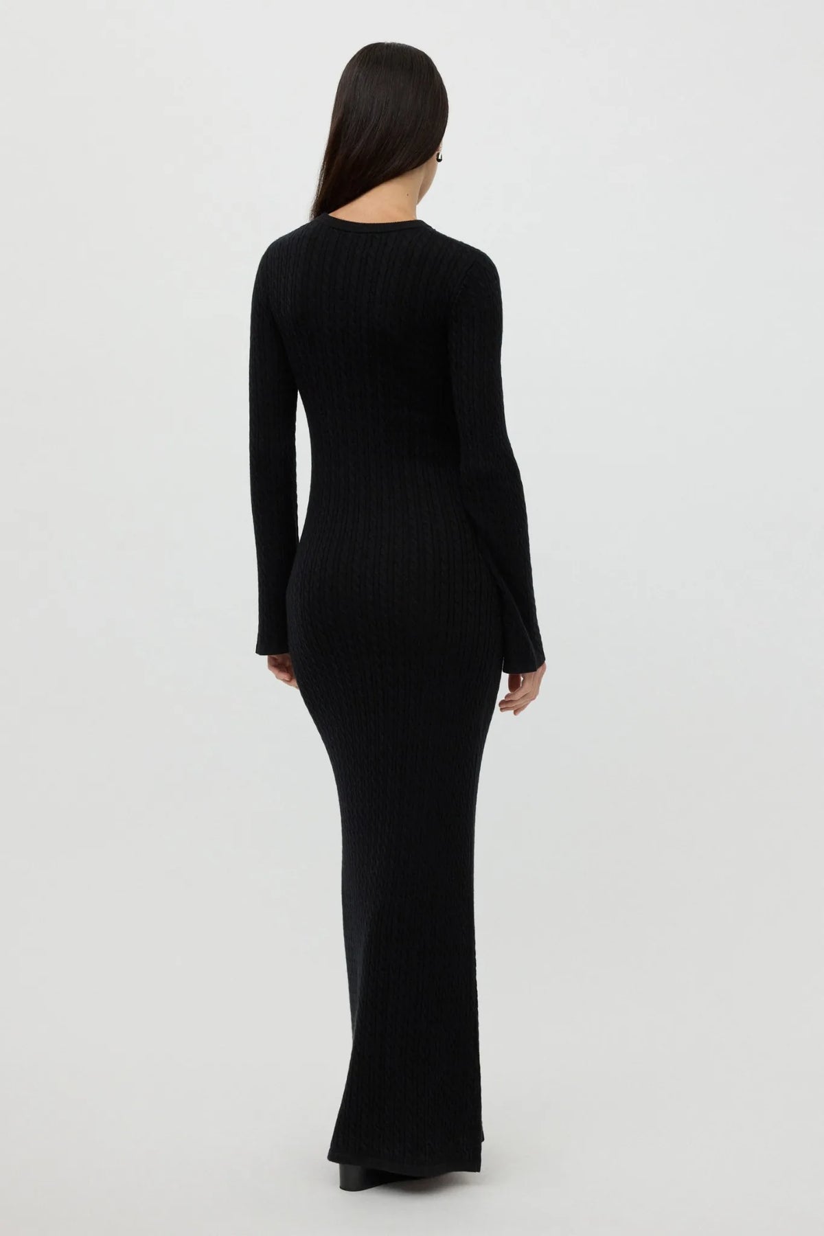 Kleid Cable Knit in Black